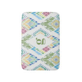 Ikat Floral Nahtloses Muster Badematte (Vorderseite Vertikal)