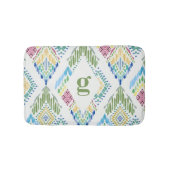 Ikat Floral Nahtloses Muster Badematte (Vorderseite)