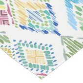 Ikat Floral Nahtloses Muster Kurzer Tischläufer (Ecke)