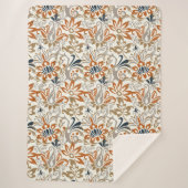 Ikat Floral Paisley Nahtloses Muster Sherpadecke (Vorderseite)