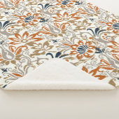 Ikat Floral Paisley Nahtloses Muster Sherpadecke (3/4)