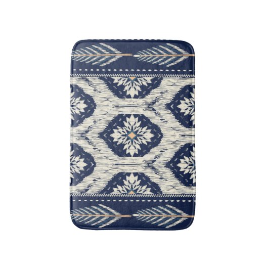 Ikat Floral Paisley Pattern Badematte (Vorderseite Vertikal)