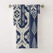 Ikat Floral Paisley Pattern Badhandtuch Set (Insitu)
