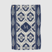 Ikat Floral Paisley Pattern Golfhandtuch (Vorderseite)