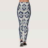 Ikat Floral Paisley Pattern Leggings (Rückseite)