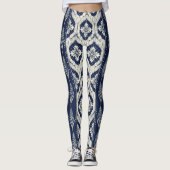 Ikat Floral Paisley Pattern Leggings (Vorderseite)
