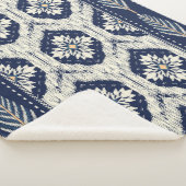 Ikat Floral Paisley Pattern Sherpadecke (3/4)