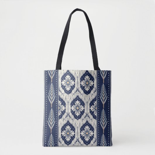 Ikat Floral Paisley Pattern Tasche (Vorderseite)