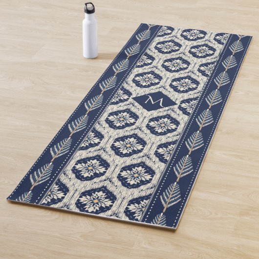 Ikat Floral Paisley Pattern Yogamatte (Beispiel)
