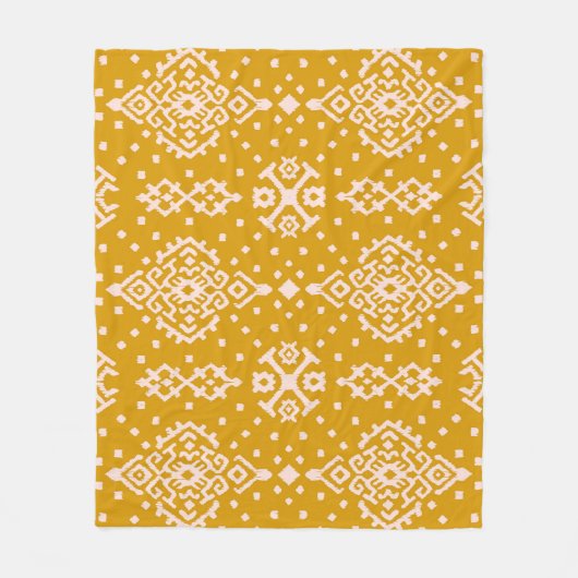 Ikat Folklore-Ornament - ethnische Textur. Fleecedecke (Vorderseite)