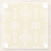 Ikat Folklore-Ornament - ethnische Textur. Glasuntersetzer (Rückseite)