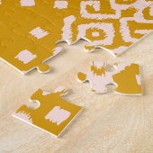Ikat Folklore-Ornament - ethnische Textur. Puzzle (Seite)