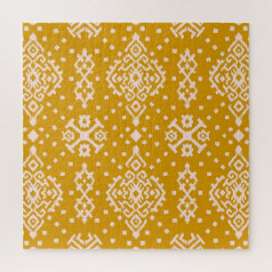 Ikat Folklore-Ornament - ethnische Textur. Puzzle