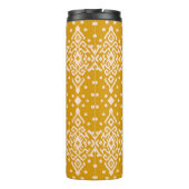 Ikat Folklore-Ornament - ethnische Textur. Thermosbecher (Rückseite)