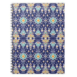 Ikat Geometric: Folklore Orientale Ornament. Notizblock
