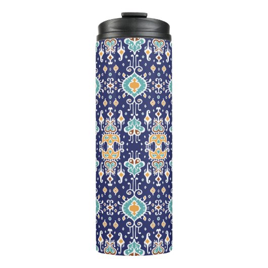 Ikat Geometric: Folklore Orientale Ornament. Thermosbecher (Vorderseite)