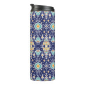 Ikat Geometric: Folklore Orientale Ornament. Thermosbecher (Nach rechts gedreht)