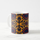Ikat geometric folklore ornament. Oriental damask Kaffeetasse (Vorderseite Links)