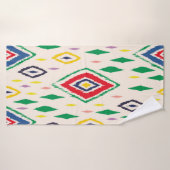 Ikat geometric folklore ornament with diamonds. Tr Badehandtuch (Badehandtuch)