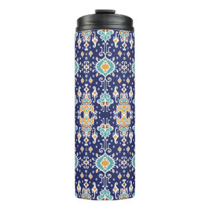 Ikat Geometrisch: Folklore Oriental Ornament. Thermosbecher
