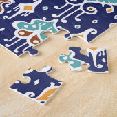 Ikat Geometrisch: Folklore-Orientalornament. Puzzle (Seite)