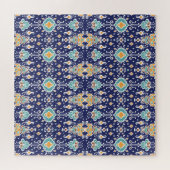 Ikat Geometrisch: Folklore-Orientalornament. Puzzle (Horizontal)