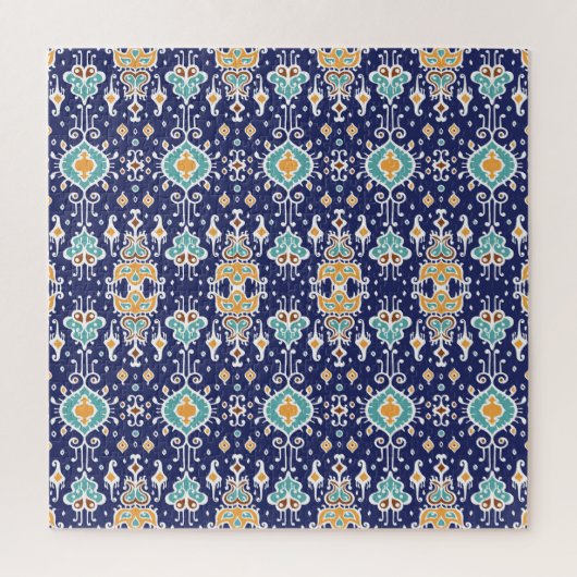 Ikat Geometrisch: Folklore-Orientalornament. Puzzle (Vertikal)