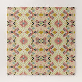 Ikat geometrische Folklore, orientalisches Damastm Puzzle (Horizontal)