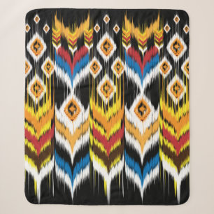 Ikat geometrische Folklore-Ornament. Ethische Stäm Sherpadecke