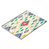 Ikat geometrische Folklore-Ornament mit Diamanten. Notizblock (Linke Seite)