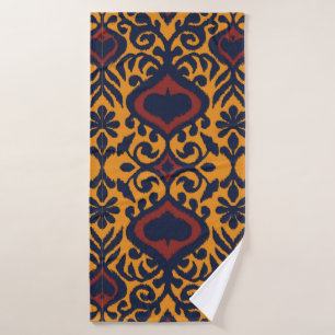 Ikat geometrische Folklore-Ornament. Orientalische Badehandtuch