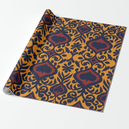 Ikat geometrische Folklore-Ornament. Orientalische Geschenkpapier (Ungerollt)