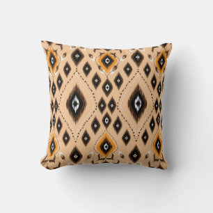 Ikat geometrische Folklore-Ornament. Stammesvölker Kissen