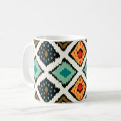 Ikat geometrische, Folklore Stammesstruktur. Kaffeetasse (Vorderseite Links)