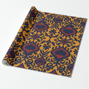Ikat geometrisches Folklore-Ornament. Orientalisch Geschenkpapier