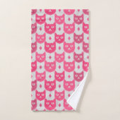 Ikat-Ikat-Rosa-Muster Badhandtuch Set (Handtuch)