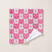 Ikat-Ikat-Rosa-Muster Badhandtuch Set (Waschlappen)
