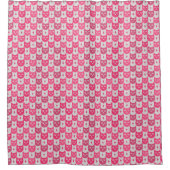 Ikat ikat rosa Muster Duschvorhang (Vorderseite)