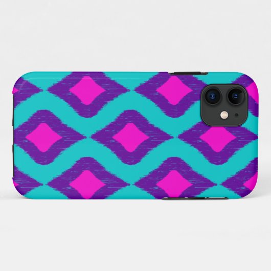 Ikat inspirierte Muster Case-Mate iPhone Hülle (Rückseite (Horizontal))