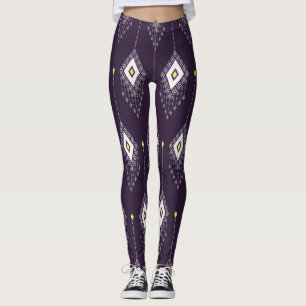 Ikat-Kronleuchter-Muster: Vintage-Textildesign Leggings