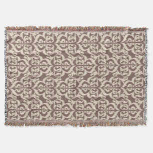 Ikat Maurische Damaske - Beige und Taube Decke
