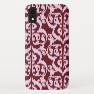 Ikat Maurische Damaske - bordeauxrot und rosa Case-Mate iPhone Hülle