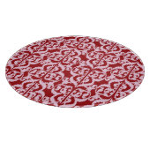 Ikat Maurische Damaske - dunkelrot und rosa Schneidebrett (Ecke)