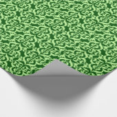 Ikat Maurische Damaske - Kiefer- und Minzgrün Geschenkpapier (Ecke)