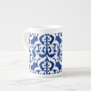 Ikat Maurische Damaske - Kobalt blau und weiß Porzellantasse