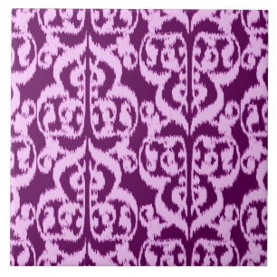 Ikat Maurische Damaske - lila und orchid Fliese