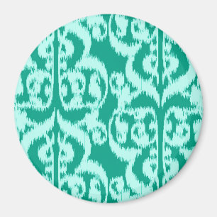 Ikat Maurische Damast - Pfau und Aqua Magnet