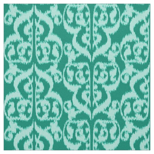 Ikat Maurische Damast - Pfau und Aqua Stoff (Muster)