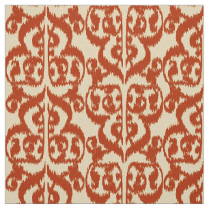 Ikat maurischer Damast - Mandarine Stoff