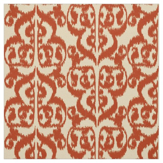 Ikat maurischer Damast - Mandarine Stoff (Muster)